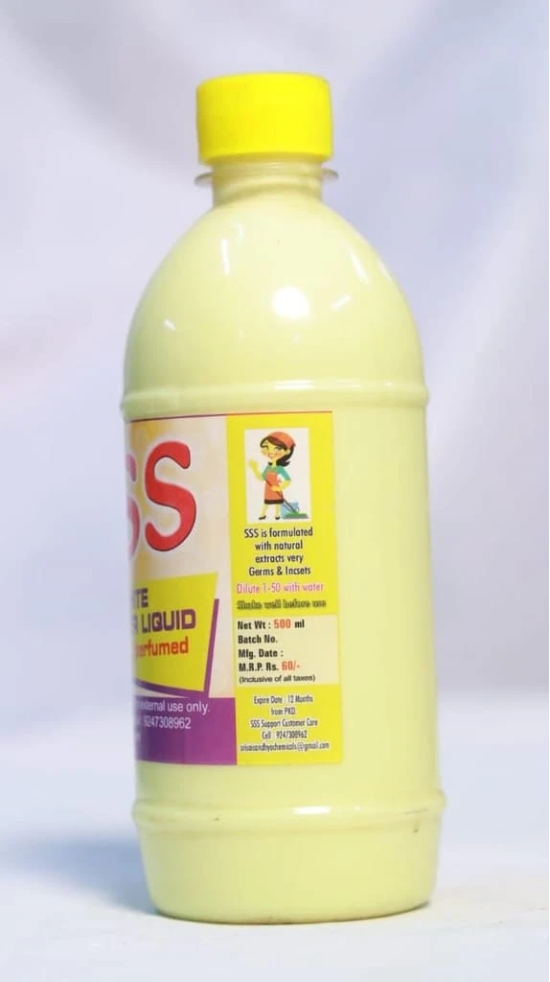 White Floor Cleaner Liquid Bottle