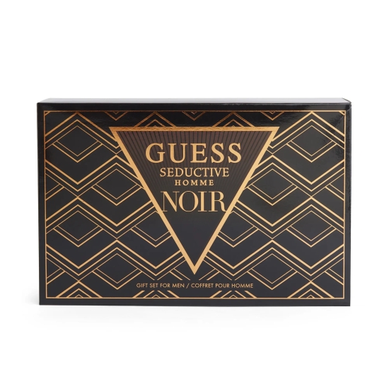 Guess Seductive Homme Noir Men Gift Set (Eau de Toilette 100ml + Shower Gel 100ml + Body Spray 170g + Pouch)