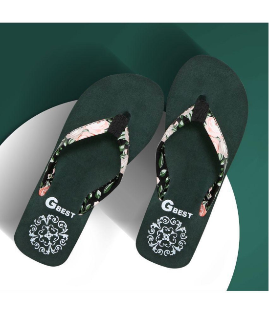 GBest - Green Women''s Thong Flip Flop - None