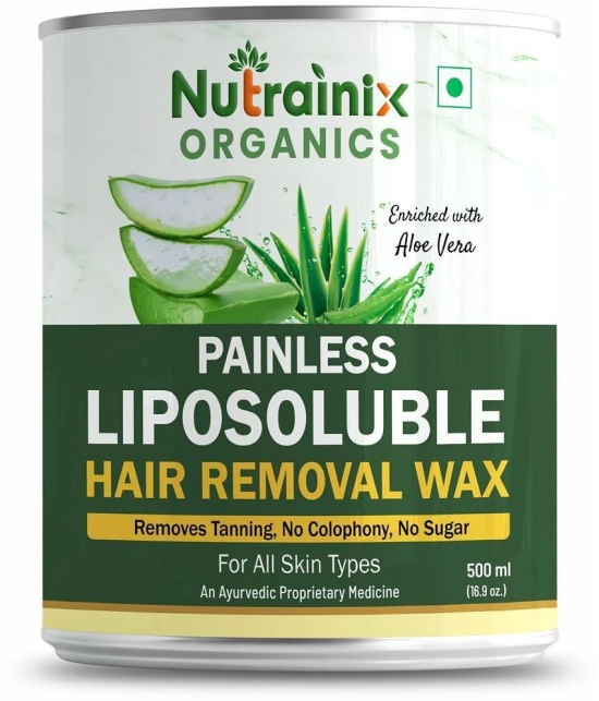 Nutrainix Organics Liposoluble Hair Removal Wax Aloe Vera Hair Removal Gel 500 g