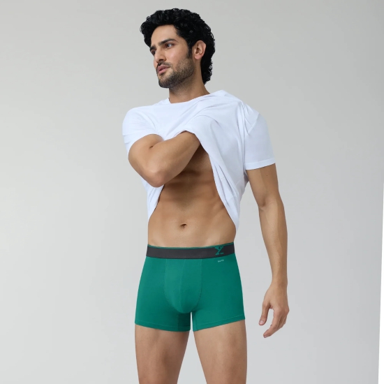 Traq Silver Cotton Trunks Aqua Green XXL