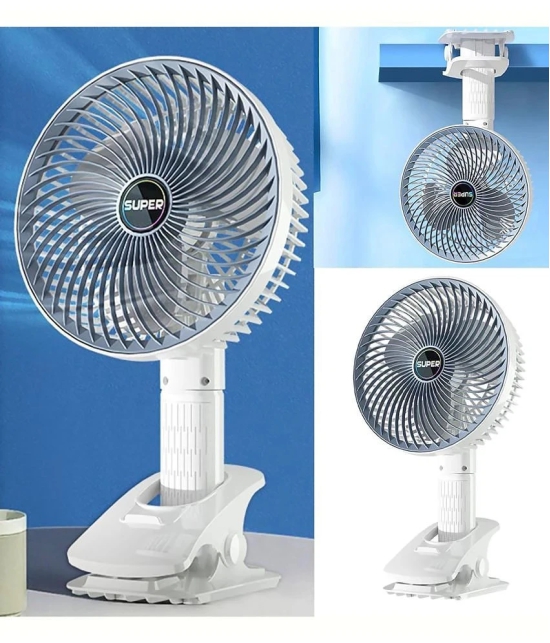 Portable Super Silent Fan Rechargeable battery With 3 Speed Modes.