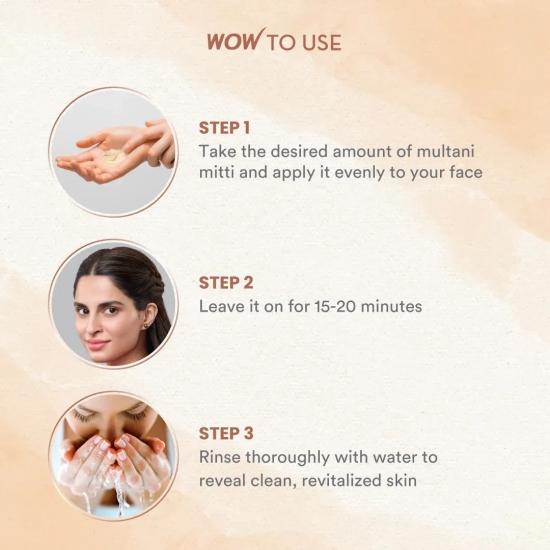 Multani Mitti Face Pack - For Cleanses, Brightens, Purifies Skin - 200 ml