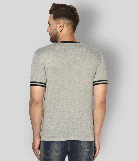 Glito - Grey Cotton Blend Regular Fit Mens T-Shirt ( Pack of 1 ) - None