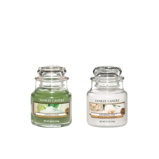 Yankee Candle Classic Jar Scented Candles - Pack of 2 - Vanilla Lime and Wedding Day