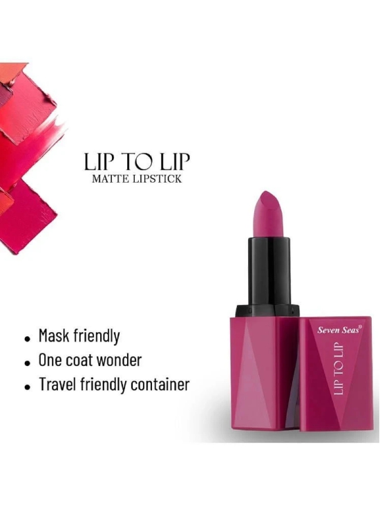 Seven Seas Lip To Lip Matte Lipstick | High Coverage | High Intensity Lipstick (Claret)