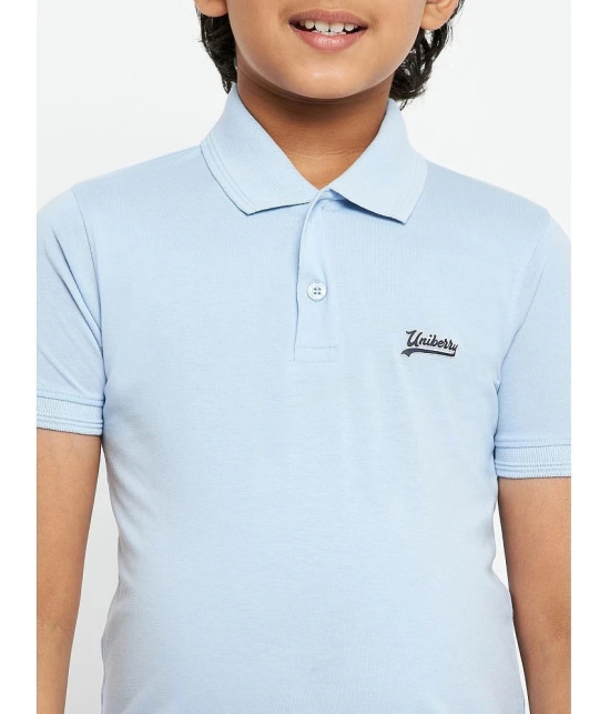 UNIBERRY - Blue Cotton Blend Boys Polo T-Shirt ( Pack of 1 ) - None