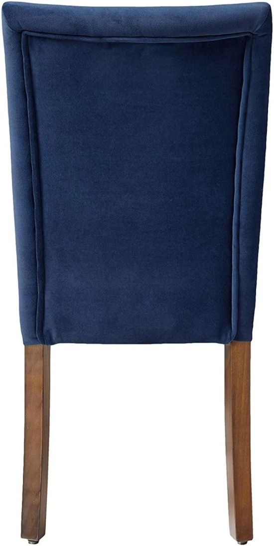 Trendy Accent Dining Chair in Velvet (Set of 2)-Blue