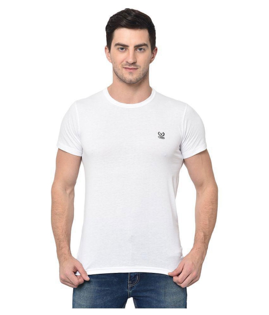 Vimal Jonney Cotton Blend white Solids T-Shirt - None