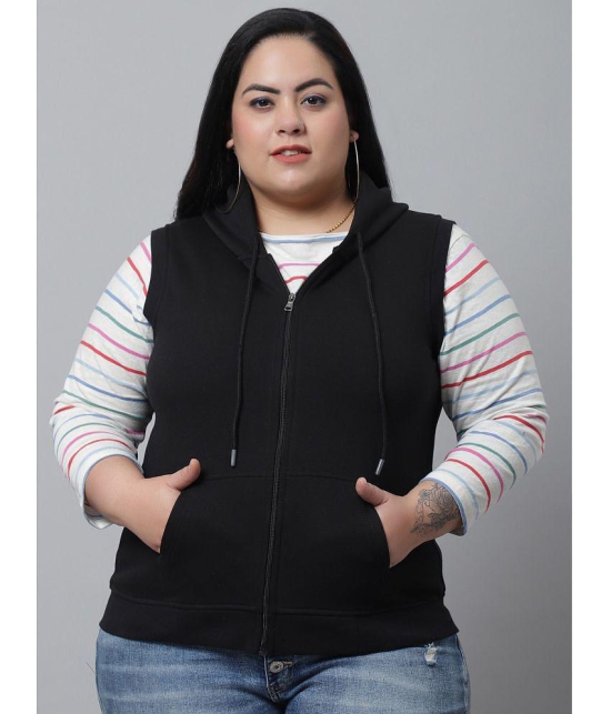 Rute Fleece Black Hooded Sweatshirt - None