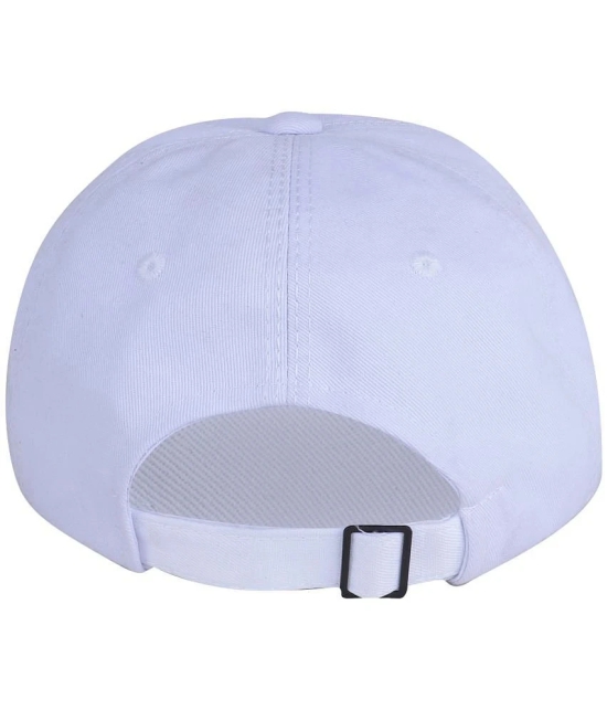 Zacharias White Cotton Mens Cap ( Pack of 1 ) - White