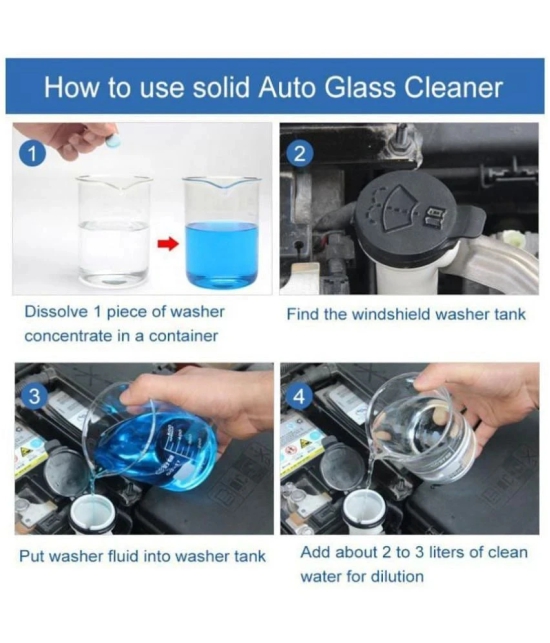 HOMETALES- Car Accessories in 50PCS/1 Set Car Wiper Detergent Effervescent Washer Windshield Glass Cleaning Tablets car accessories