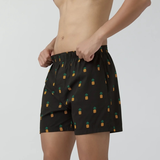 Remix Cotton Boxers Pineapple Black L