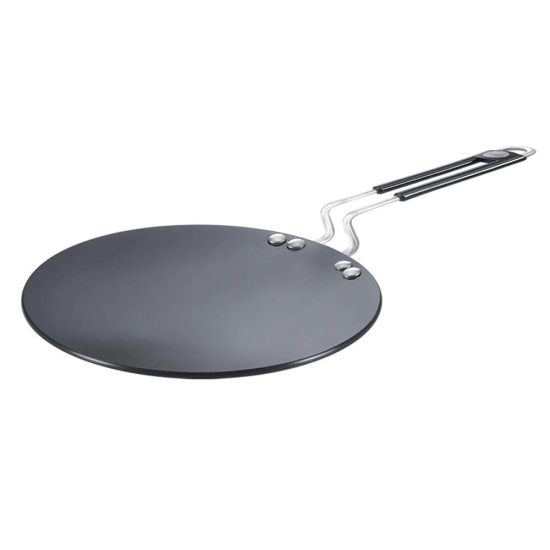 Prestige Hard Anodized Aluminium Plus Roti Tawa | Induction Compatible | Black 22.5 CM