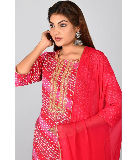 AMIRA'S INDIAN ETHNICWEAR - Pink Rayon Women's Stitched Salwar Suit ( ) - XL