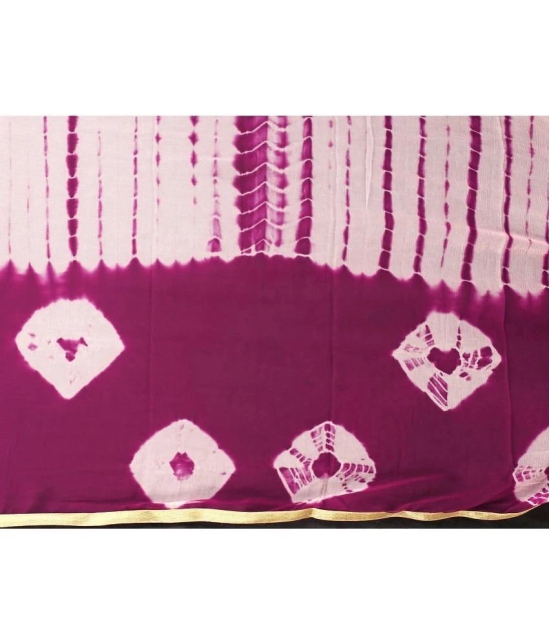 Apnisha - Purple Chiffon Saree With Blouse Piece ( Pack of 1 ) - Purple