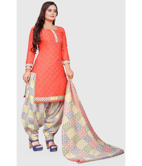 Rajnandini - Unstitched Peach Cotton Dress Material ( Pack of 1 ) - Peach