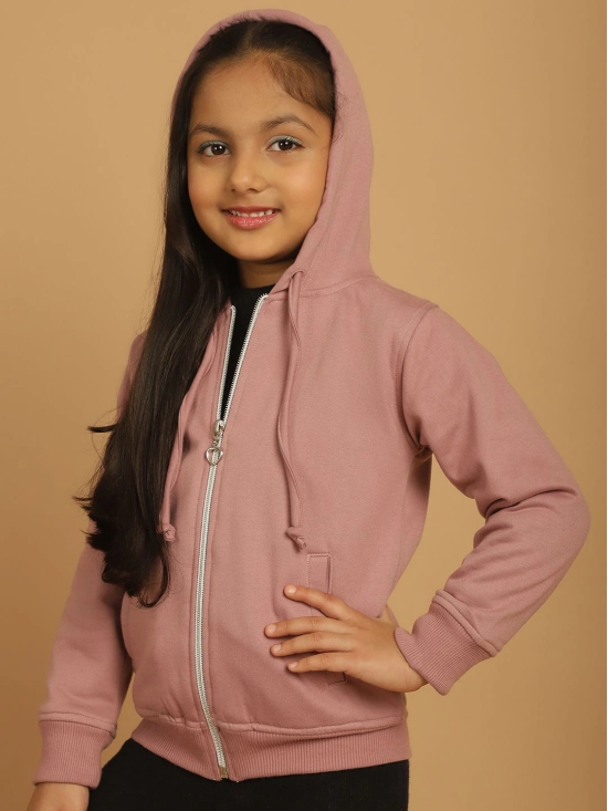 MINI & MING Girls Solid Hooded Sweatshirt