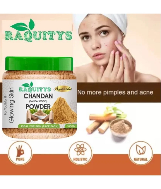 RAQUITYS Sandalwood Powder (Chandan powder) for Face Pack & Skin 100GM