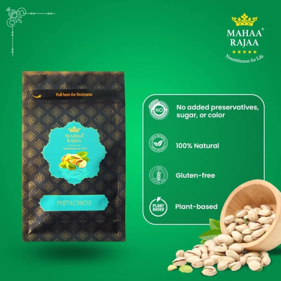 Mahaa Rajaa Inshell Pistachios| Pista, 300g| Roasted and Salted to Perfection| Crunchy, Healthy and Delicious| Permium Quality