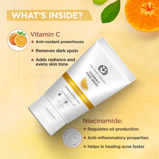 Vitamin C Face Wash | Vitamin C & Niacinamide (75ml) 75ml Face Wash at