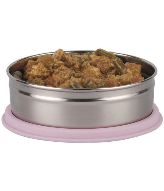 HOMETALES - SS Round Container 200 ml Stainless Steel Lunch Box 2 - Container ( Pack of 1 )