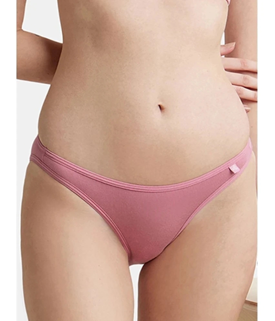 Jockey SS02 Women Super Combed Cotton Elastane Stretch Low Waist Bikini - Heather Rose - None