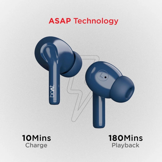 boAt Airdopes 163 | Wireless Earbuds with Massive Playback of upto 17 Hour, IPX5 Water & Sweat Resistance, IWP Technology, Type C Interface Cool Sapphire