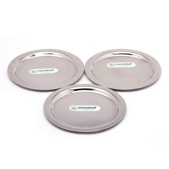 Coconut Stainless Steel Ciba Lids - Set of 3 (Size -7 /Size -8/Size -9-3Pc Each (9 Piece) - Diameter - 12Cms, 13.5Cms & 15Cms)