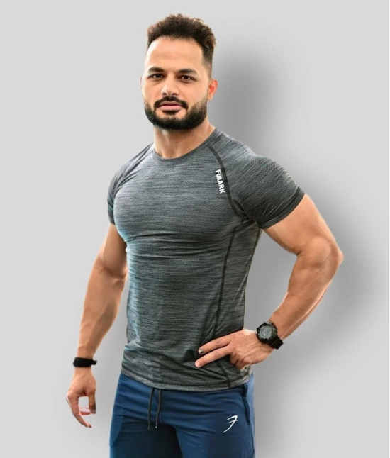 Fuaark - Dark Grey Polyester Regular Fit Mens Compression T-Shirt ( Pack of 1 ) - L