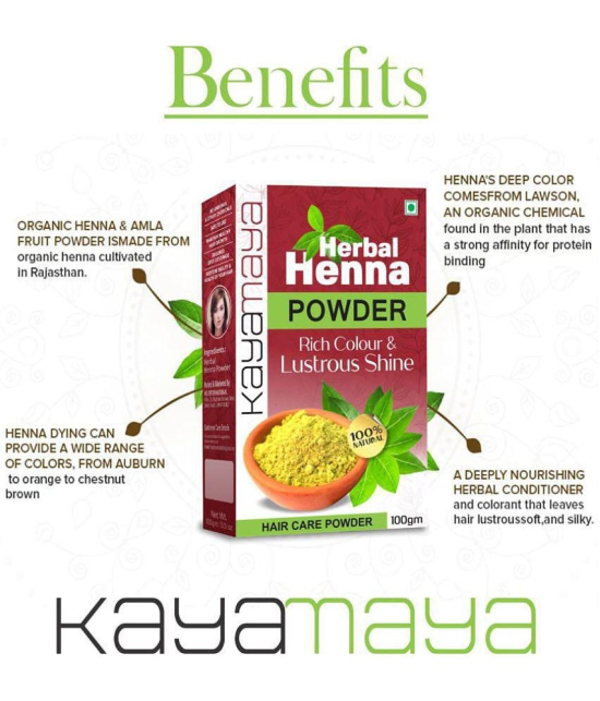 Kayamaya 100% Organic Indigo Powder Herbal Henna Mehendi Powder Organic Henna 100 g Pack of 2