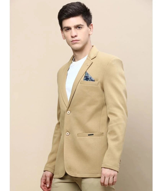 Showoff Cotton Blend Mens Blazer - Khaki ( Pack of 1 ) - None