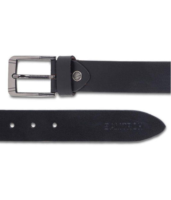 samtroh - Black Leather Men's Casual Belt ( Pack of 1 ) - None