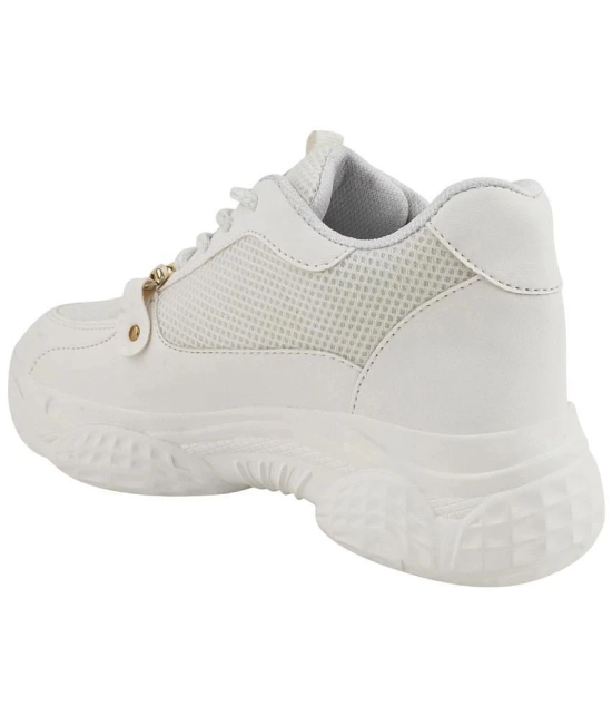 Shoetopia White Womens Sneakers - None