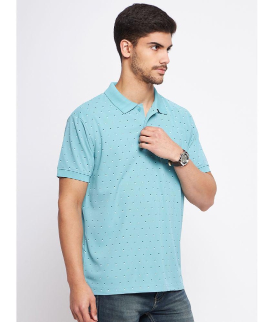 MXN - Aqua Cotton Regular Fit Mens Polo T Shirt ( Pack of 1 ) - None