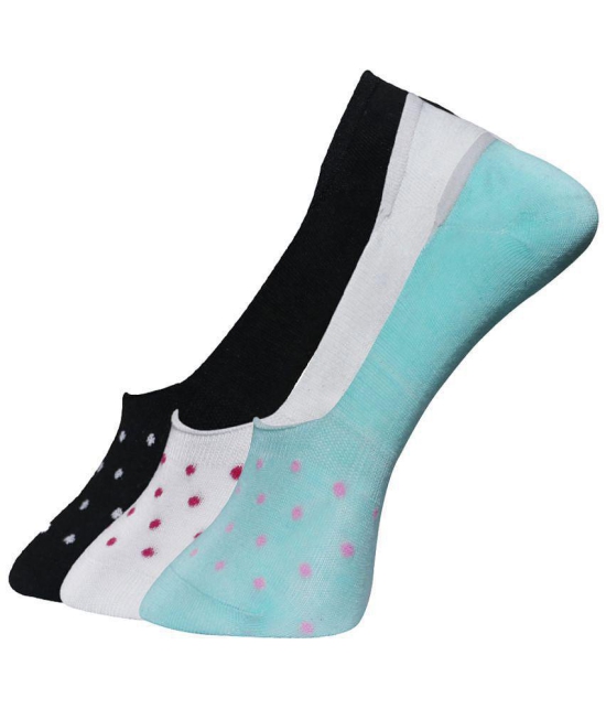 Dollar - Multicolor Cotton Women's No Show Socks ( Pack of 3 ) - None