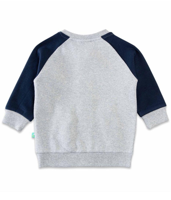 JusCubs Boys Cotton Lycra Infants Embroidered Sweatshirt - GREY (Pack of 1) - None