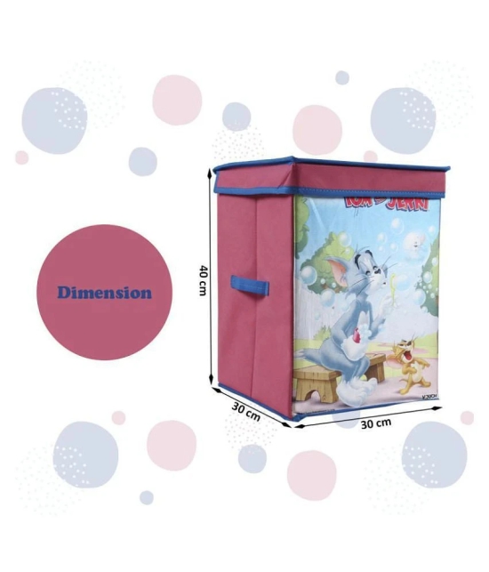 Tom & Jerry Toys Organizer (Set of 2 pcs), Storage Box for Kids, with top lid, Big - Purple