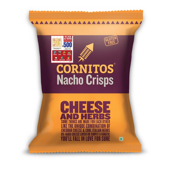 Cornitos Cheese And Herbs Nachos, 150 Gm