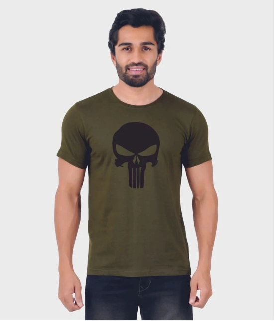 ferocious - Olive Cotton Regular Fit Mens T-Shirt ( Pack of 1 ) - None