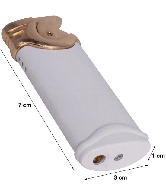 JMALL - White Aluminium Cigarette Lighter ( Pack of 1 ) - White