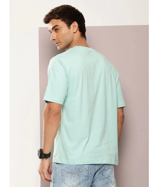 Dillinger Cotton Oversized Fit Printed Half Sleeves Mens T-Shirt - Turquoise ( Pack of 1 ) - None