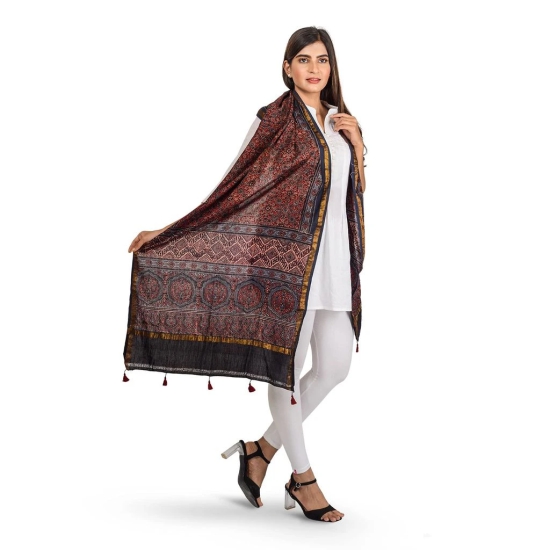 Garvi Gurjari Handmade Natural Dyed Ajrakh Printed Stole