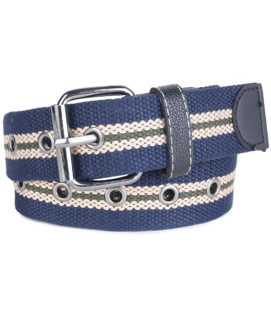 Zacharias - Blue Canvas Mens Casual Belt ( Pack of 1 ) - None