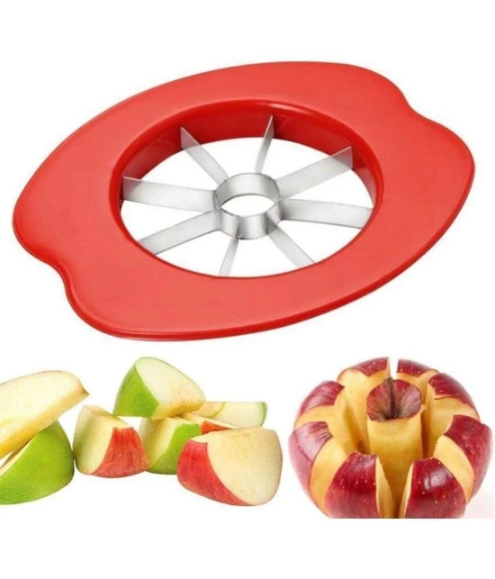 TISYAA Red Stainless Steel Apple Cutter Blade Length 12 cm ( Pack of 1 ) - Red