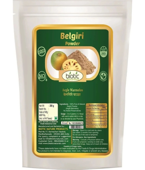 Biotic Belgiri Powder - Aegle Marmelos - Beal giri Powder 200 gm