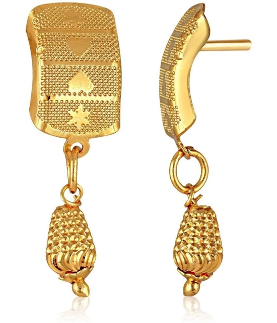 VIVASTRI Golden Stud Earrings ( Pack of 1 ) - Golden