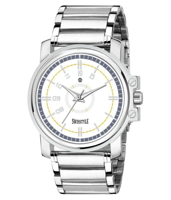 Swisstyle SS-GR810-WHT-SLV-CH Stainless Steel Analog Mens Watch