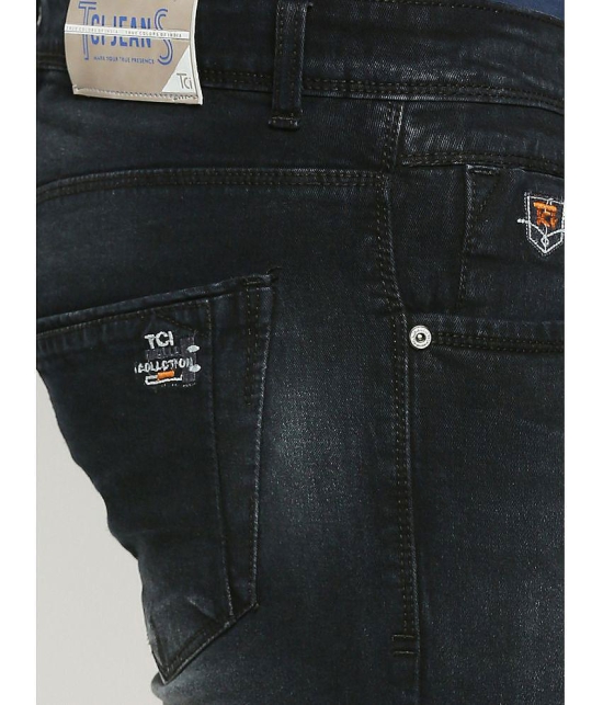 TCI True Colors Of India Slim Fit Faded Mens Jeans - Black ( Pack of 1 ) - None