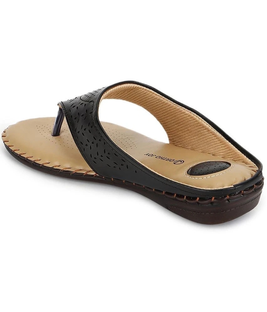 ORTHO JOY - Black Womens Flats - None